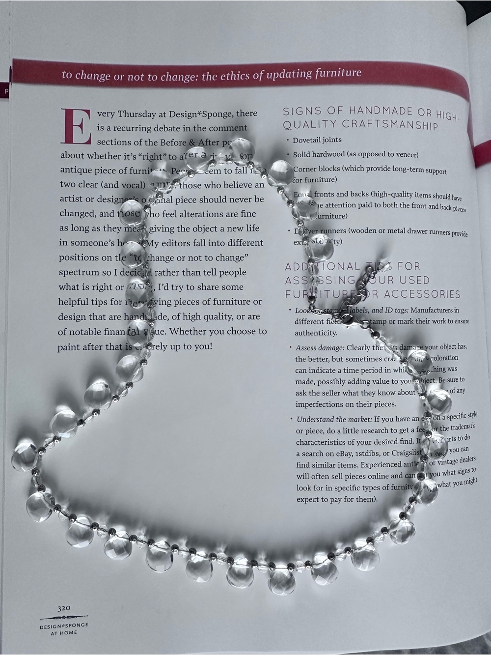 Clear Crystal Beaded Necklace
